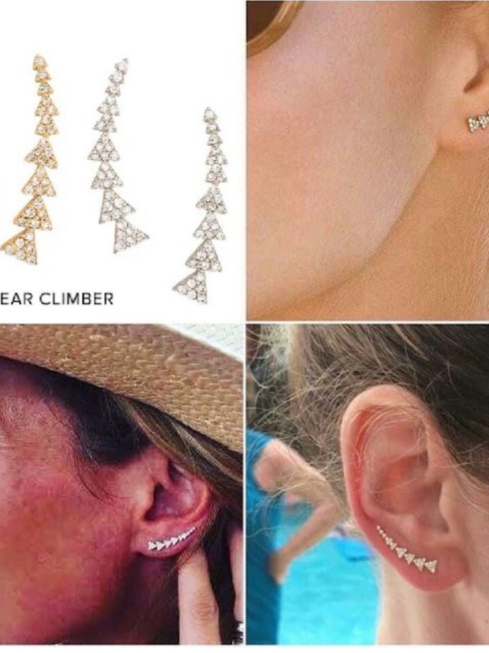 Stella & Dot Two pairs of ear climber earrings